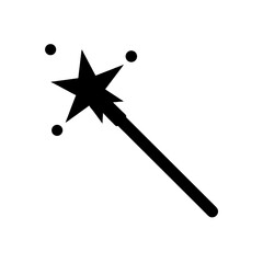 magic wand icon on white background  .svg