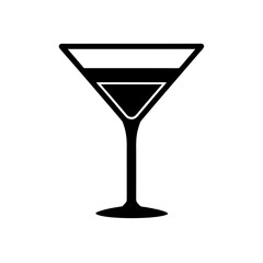 martini glass icon on white background  .svg