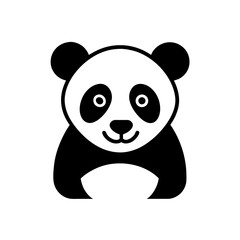 panda bear icon on white background  .svg