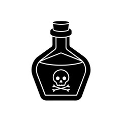 poison bottle icon on white background  .svg