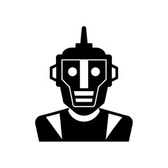 robot head vector on white background  .svg