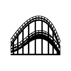 roller coaster silhouette on white background  .svg