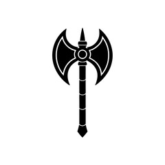 viking axe vector on white background  .svg