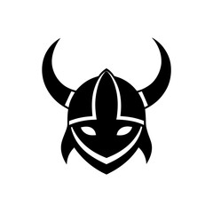 viking helmet icon on white background   .svg