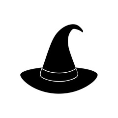 Fototapeta premium wizard hat silhouette on white background .svg