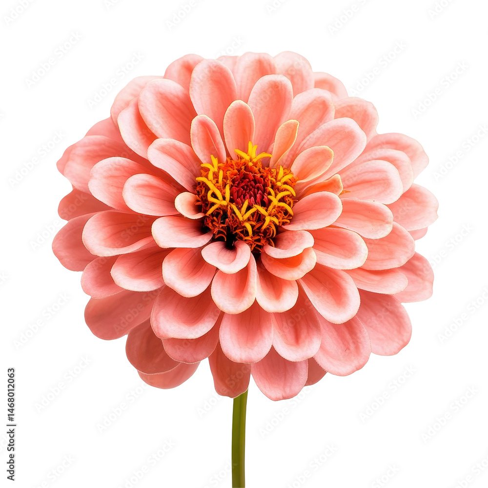 Poster zinnia isolated on transparent background