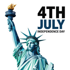 Fototapeta premium USA Themed Vector Art for 4th of July Celebrations.