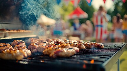 Backyard BBQ Bash Sizzling Chicken  Summer Fun with Friends  Family.