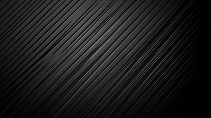 Obraz premium Textured Black Diagonal Ribs with Gradient Fade to Shadow.