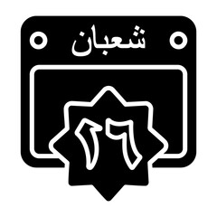 16 Shaban Calendar Icon