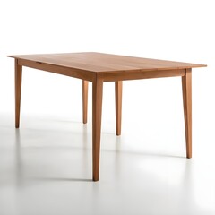 Fototapeta premium Modern Wooden Dining Table with Extension Leaf