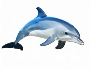 Fototapeta premium Dolphin over white background