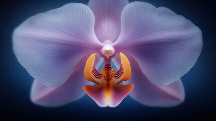 Close-up of a delicate, lavender orchid