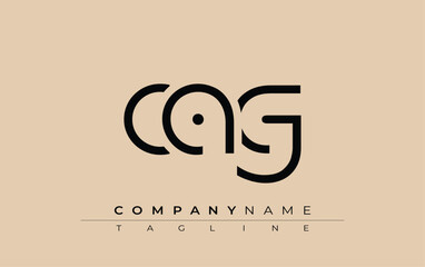 CAG abstract letter design. Modern Business Logo Design With Abstract Typography and Contemporary Style