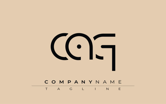 CAQ abstract letter design. Modern Business Logo Design With Abstract Typography and Contemporary Style