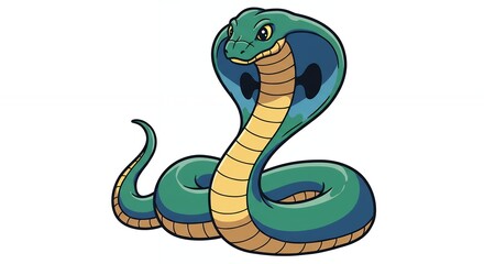 Fototapeta premium Cartoon cobra illustration