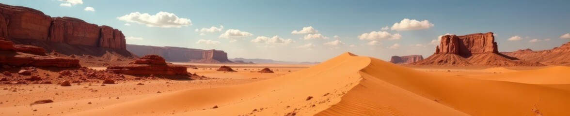 Sun-baked dunes and jagged rocks dominate a harsh, arid landscape , dryness, photography