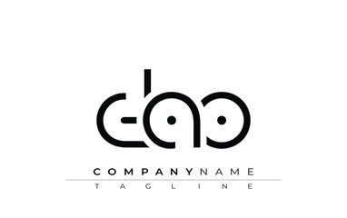 DAO abstract letter design. Modern Business Logo Design With Abstract Typography and Contemporary Style