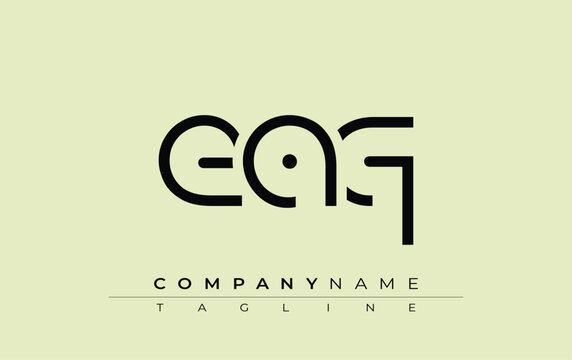 EAQ abstract letter design. Modern Business Logo Design With Abstract Typography and Contemporary Style
