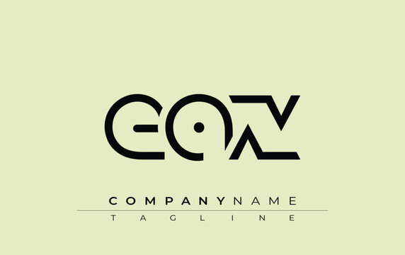 EAX abstract letter design. Modern Business Logo Design With Abstract Typography and Contemporary Style