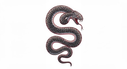 Obraz premium Detailed illustration of a snake