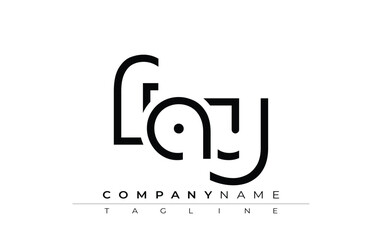 FAY abstract letter design. Modern Business Logo Design With Abstract Typography and Contemporary Style