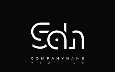 GAH abstract letter design. Modern Business Logo Design With Abstract Typography and Contemporary Style