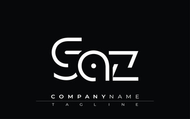GAZ abstract letter design. Modern Business Logo Design With Abstract Typography and Contemporary Style