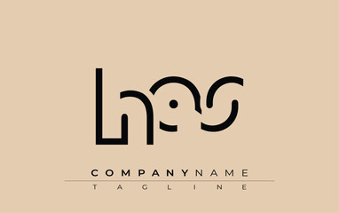 HAS abstract letter design. Modern Business Logo Design With Abstract Typography and Contemporary Style