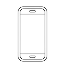 Smartphone mobile phone device outline vector icon