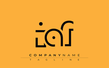 IAF abstract letter design. Modern Business Logo Design With Abstract Typography and Contemporary Style