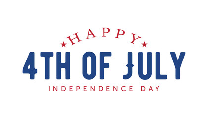 Happy Independence day usa celebration banner with 4th of july lettering vector illustration