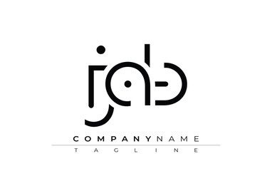 JAB abstract letter design. Modern Business Logo Design With Abstract Typography and Contemporary Style