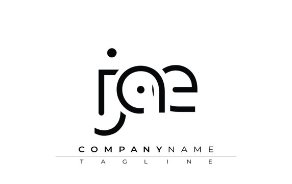 JAE abstract letter design. Modern Business Logo Design With Abstract Typography and Contemporary Style