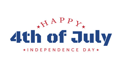 Happy Independence day usa celebration banner with 4th of july lettering vector illustration