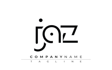 JAZ abstract letter design. Modern Business Logo Design With Abstract Typography and Contemporary Style