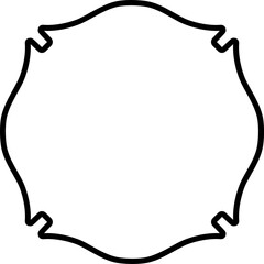 FIRE DEPT BADGE BLANK TEMPLATE SVG FILE