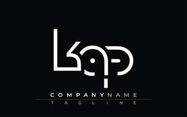 Fototapeta premium KAP abstract letter design. Modern Business Logo Design With Abstract Typography and Contemporary Style