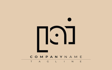LAI abstract letter design. Modern Business Logo Design With Abstract Typography and Contemporary Style