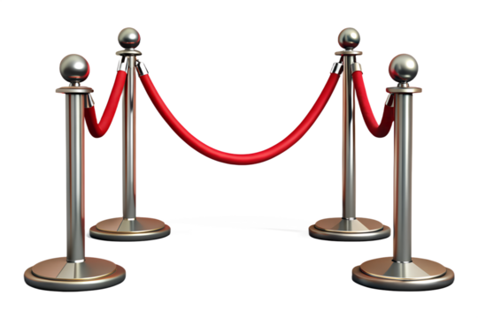 A velvet red carpet with gold stanchions and rope signifies a VIP entrance for a luxury Hollywood premiere