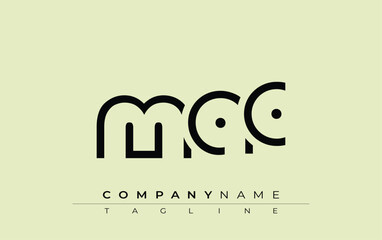 MAC abstract letter design. Modern Business Logo Design With Abstract Typography and Contemporary Style