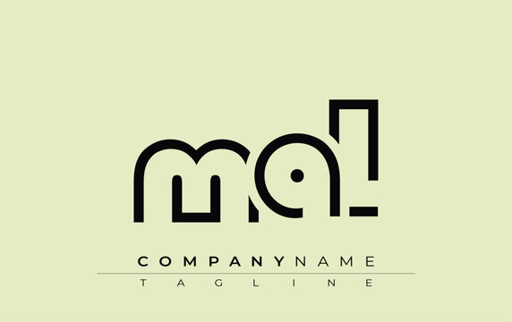 MAL abstract letter design. Modern Business Logo Design With Abstract Typography and Contemporary Style