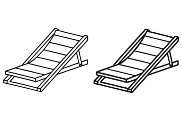Two line drawing lounge chairs invite simple relaxation and summertime enjoyment on your next project