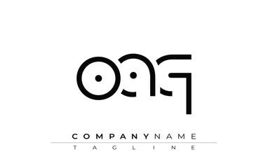 OAQ abstract letter design. Modern Business Logo Design With Abstract Typography and Contemporary Style