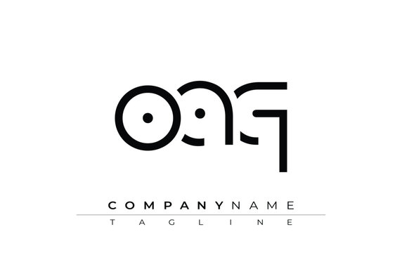 OAQ abstract letter design. Modern Business Logo Design With Abstract Typography and Contemporary Style