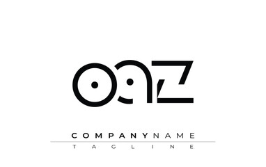 OAZ abstract letter design. Modern Business Logo Design With Abstract Typography and Contemporary Style