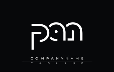PAN abstract letter design. Modern Business Logo Design With Abstract Typography and Contemporary Style