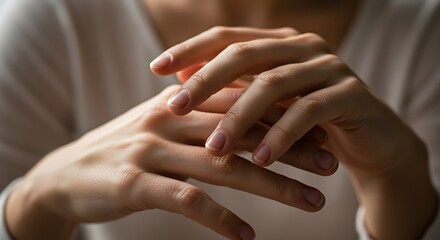 Elegant Girl’s Hands with Manicured Nails