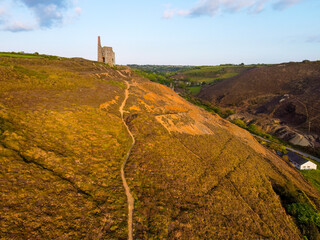 Tin mine in Porthtowan cornwall uk 