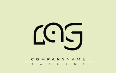 RAG abstract letter design. Modern Business Logo Design With Abstract Typography and Contemporary Style